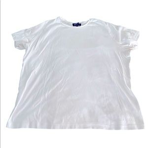 Size 2X Jones New York white crew neck layering short-sleeve t shirt